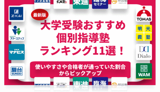 大学受験におすすめの個別指導塾TOP11！費用相場や選び方も合わせて紹介